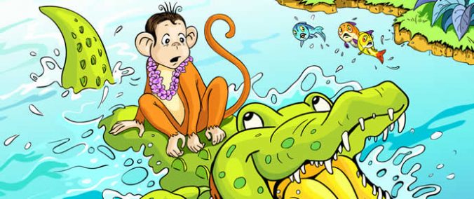 Khỉ con và Cá sấu